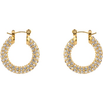 Franco Bene Náušnice se zirkony velké pozlacené 2881