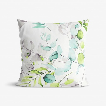 Goldea bavlna deluxe eukalyptus s kvety 50 x 70 cm