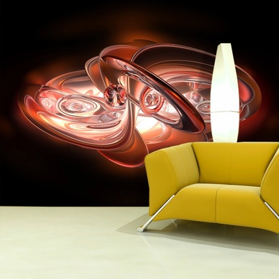 Tapeta SABLIO Červená abstrakce, rozměry 336x220 cm