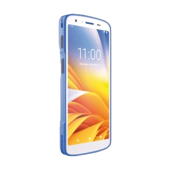 Zebra HC50 WLMT0-H50D8BBK1-A6, data terminal, mit Notfalltaste, 2D, hot-swap, PTT, USB-C, BT, Wi-Fi, NFC, Android, GMS, white, blue (WLMT0-H50D8BBK1-A6)