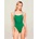 Tommy Hilfiger Бански костюм Tommy jeans 2.0 Wb-S Scoop Back swimsuit - Green (Cape Verde)