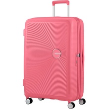 American Tourister Soundbox Spinner 77/28 EXP Sun Kissed Coral červená 97 l