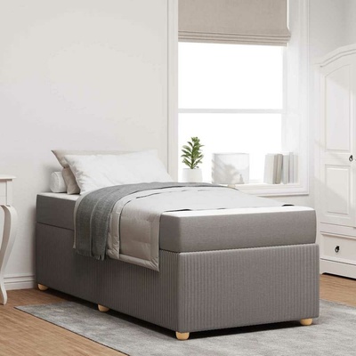 zahrada-XL 3398331 Rám postele s matrací s matrací Taupe textil