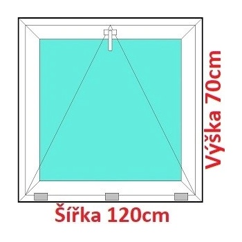 Soft Plastové okno 120x70 cm, sklopné