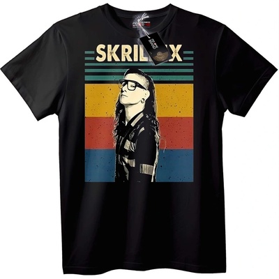 NOONEBRAND Тениска Skrillex винтидж музика - 4XL, Black