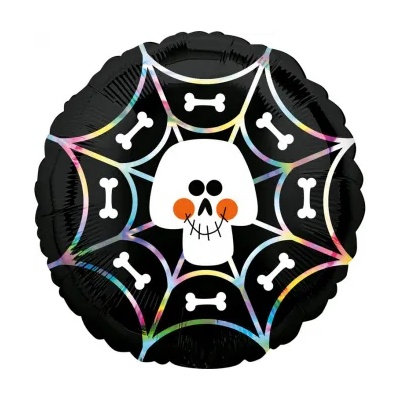 Amscan Балон от фолио - Череп с паяжина