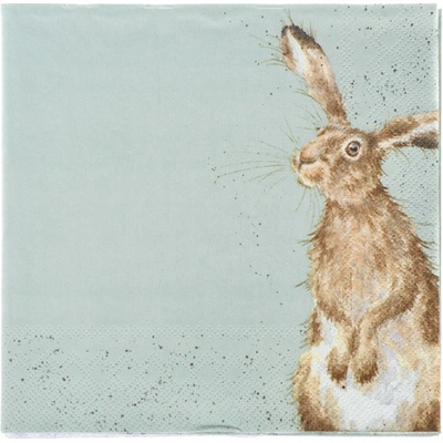 Wrendale Designs Papírové ubrousky The Hare and the Bee Zajíc 33x33cm