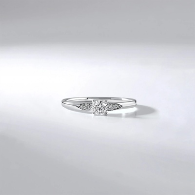 Lillian Vassago Zásnubní Prsten s brilianty bílé zlato LLV59 DR104W