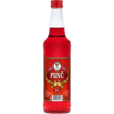 VINNÝ PUNČ ČERVENÝ 30% 0,5 l (holá láhev)