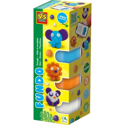 FunDo plastelína Divoké zvieratá 3x90g-1x40g