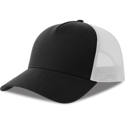 Atlantis Headwear Rapper Cotton-S 5 panelová Trucker COT33026098099-black/white Černá/bílá