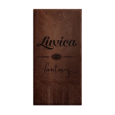 Luxica® Fantasy тъмно кафяви салфетки с дискретен релеф и фин бордюр 2 слоя | 40 броя Сгъвка 1/8 (92892922929)