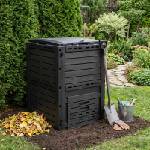 vidaXL Градински компостер Черно 59, 5 x 60 x 81, 5 см 280 l 100% ПП (42033415)