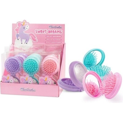 Aquarius Cosmetic Сгъваема четка за коса, Martinelia, Еднорог, Асортимент (MA3015W)