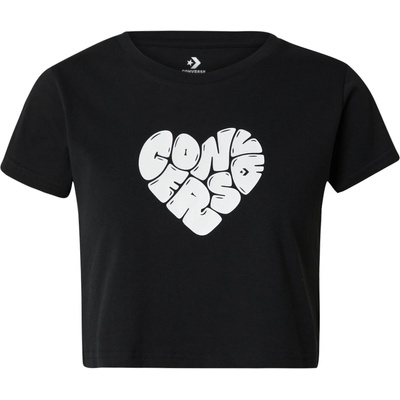 Converse Тениска 'heart' черно, размер l