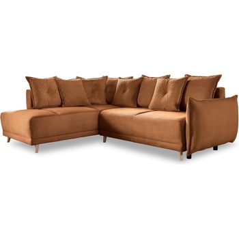 Miuform Разтегателен диван от велур в тухлен цвят (ляв ъгъл) Lazy Lukka - Miuform (1829ON31)