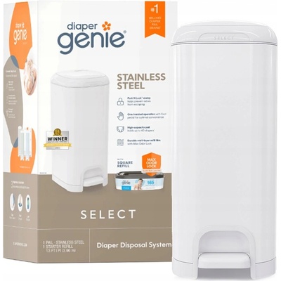 Diaper Genie Koš na pleny ocelový šedý s XL náplní – Hledejceny.cz