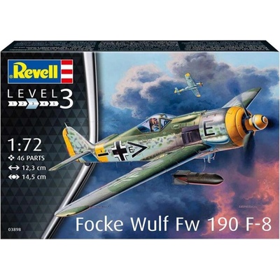 Revell Focke Wulf Fw190 F 8 Model Set lietadlo 1:72 46 dielov