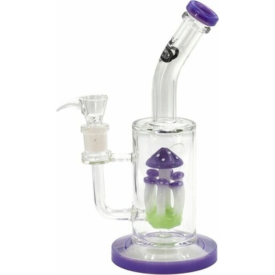 GRACE GLASS Skleněný bong s perkolací Purple Mushroom 36cm – Zboží Dáma