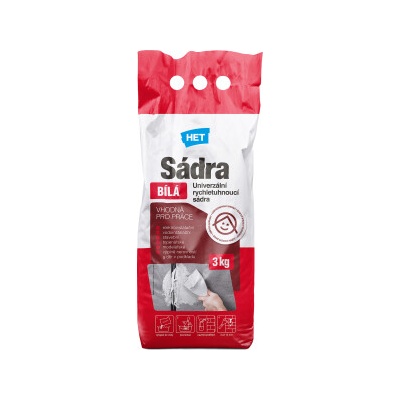 HET sádra bílá, 3 kg