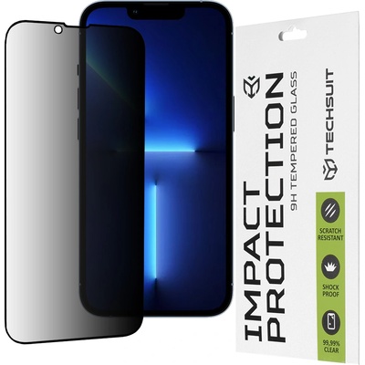 Techsuit Протектор за iPhone 13 Pro Max / iPhone 14 Plus - 111D Privacy Full Glue - Черен