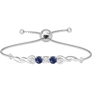 Dabog Srieborný 925 dámsky náramok Eternity s modrými zirkónmí ST-Z-NR-003