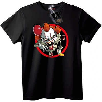 NOONEBRAND Тениска на Pennywise клоуна - 5XL, Black