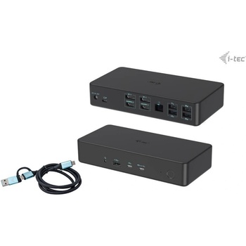 i-Tec USB 3.0 / USB-C / Thunderbolt 3 Professional Dual 4K Display Docking Station Generation 2 + Power Delivery 100W CADUAL4KDOCKPD2