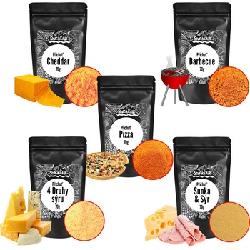 SnackAir Popcorn příchutě 5 x 70 g (šunka sýr, cheddar, pizza, 4 sýry, BBQ)