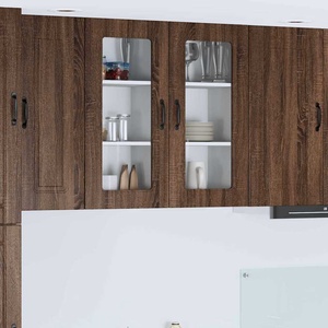 vidaXL Панел за миялна машина Kalmar Кафяв дъб 40 x 31 x 80 см (884648)