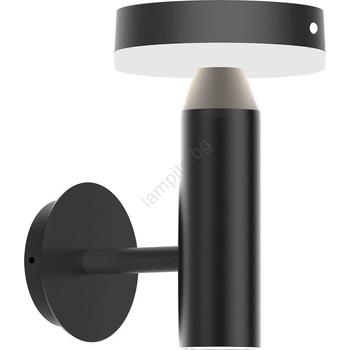 Zuma Line WT33611 - LED соларна стенна лампа CARLI LED/4, 5W/2000mAh IP44 черна (ZL0846)