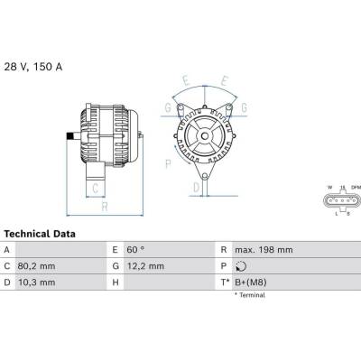 generátor BOSCH 0 986 085 990