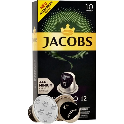Douwe Egberts JACOBS Espresso Ristretto Intensity 12 - 10 алуминиеви капсули, съвместими с кафе машини Nespresso®*