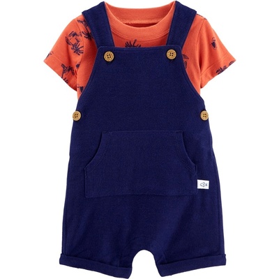 Carter’s Set 2dielny tričko kr. rukáv kraťasy na traky Navy Orange chlapec
