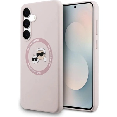 KARL LAGERFELD Силиконов калъф Karl Lagerfeld с MagSafe Heads и главите на Karl & Choupette за Samsung Galaxy S25 FE - розов (3666339572181)