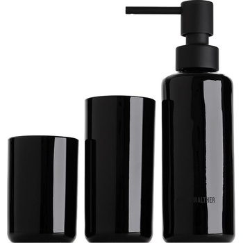 DECOR WALTHER Дозатор за сапун Pop Up с чаши черен 3 части (0940063)