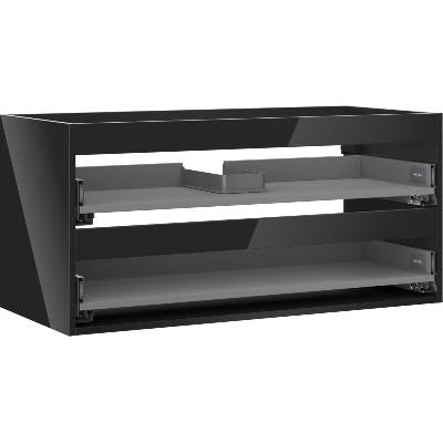 Box-A шкаф под мивка 100 см, 2 чекмеджета, черен гланц - 91AX0-1000-470-2-70 (91AX0-1000-470-2-70)