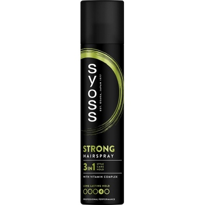 Syoss Strong Hold Hairspray silne tužiaci lak na vlasy 3v1 300 ml