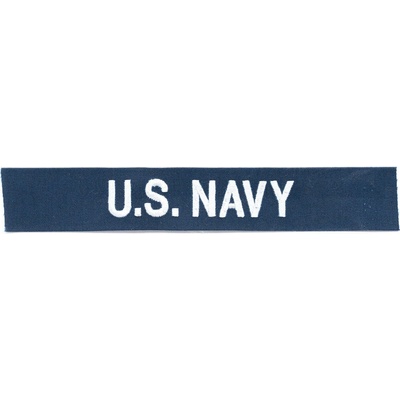 MILITARY RANGE Nášivka "U.S NAVY" strieborná niť MODRÁ