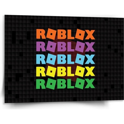 Sablio Obraz ROBLOX Barevný text - 50x50 cm Varianta: Sablio Obraz ROBLOX Barevný text - 150x110 cm