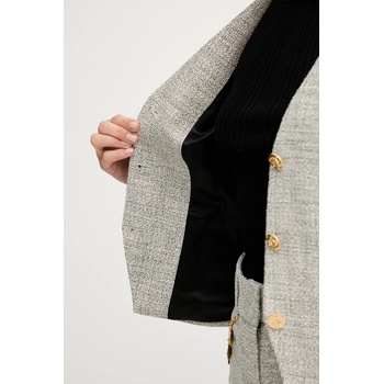 Nanushka Сако Nanushka KIYO в сиво с едно копче с меланжов десен NW25SSOW30199 (NW25SSOW30199)
