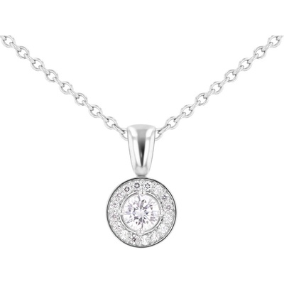 Eppi Halo prívesok s moissanitmi a diamantmi Milner P43986