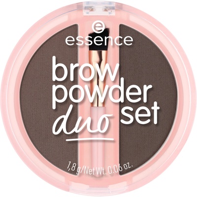 essence Brow Powder Duo sada na obočie 03 Dark 1,8 g