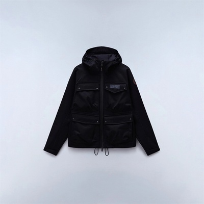 NAPAPIJRI Men's Rivalto Water Resistant Long Sleeve Rain Anorak - Black Beauty