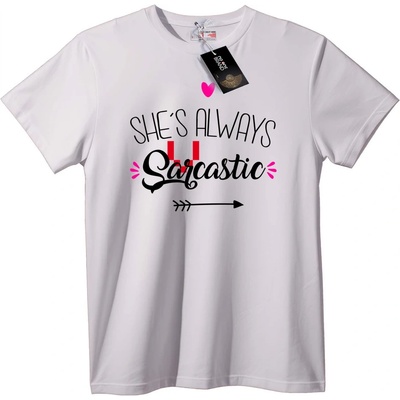 NOONEBRAND Тениска Тя е сарказъм - 2XL, Black