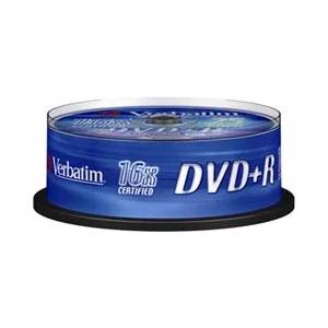 Verbatim DVD+R 4.7GB 16х cake 25бр