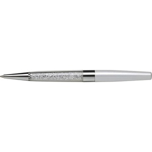 Art Crystella Химикалка, кремаво бяла, с бял кристал swarovski на дъното, 14 см, art crystella 1805xga001 (1805xga001)