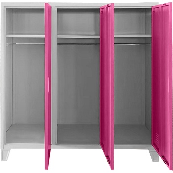 Carmen Метален шкаф Carmen CR-1605-3 JZ - сив / розов (3580179)
