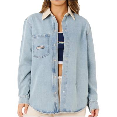 Rip Curl Дамска риза с копчета Rip Curl Women's Surf Side Relaxed Denim Shirt - Washed Blue (133-1419-0111)