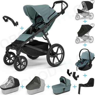 Thule Set 10v1 Urban Glide 4-wheel Mid blue 2024+madlo+vanička Mid blue+Thule Maple Mid blue+Thule Alfi+príslušenstvo